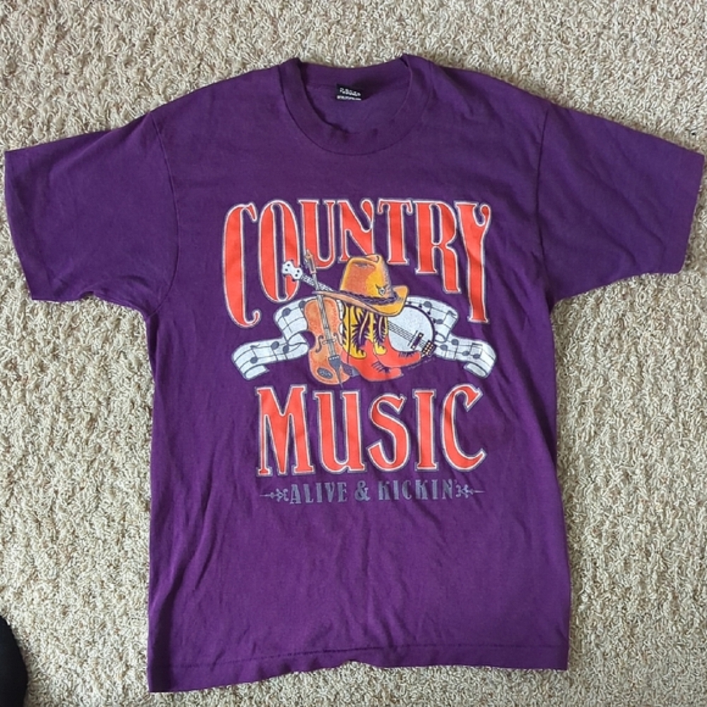 Vintage 80s / 90s Country Music Graphic T-Shirt Retro Y2K Cowboy